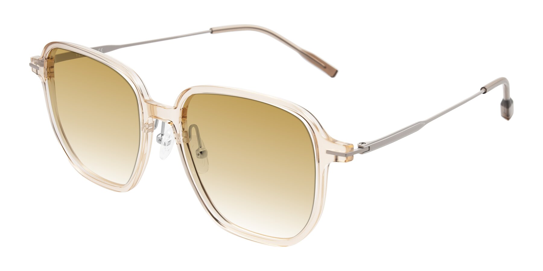 Angle of Tulsah in Light Orange with Champagne Gradient Lenses
