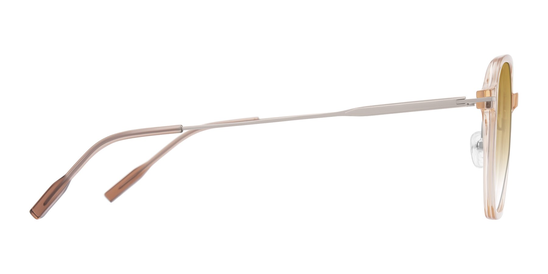 Side of Tulsah in Light Orange with Champagne Gradient Lenses
