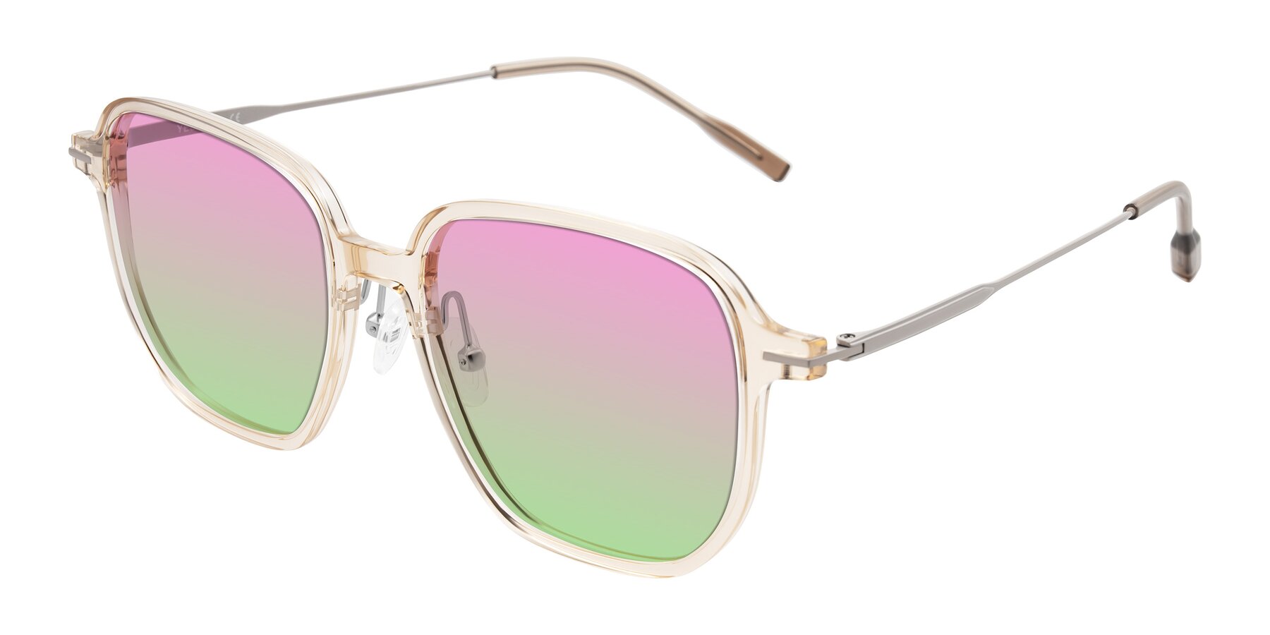 Angle of Tulsah in Light Orange with Pink / Green Gradient Lenses