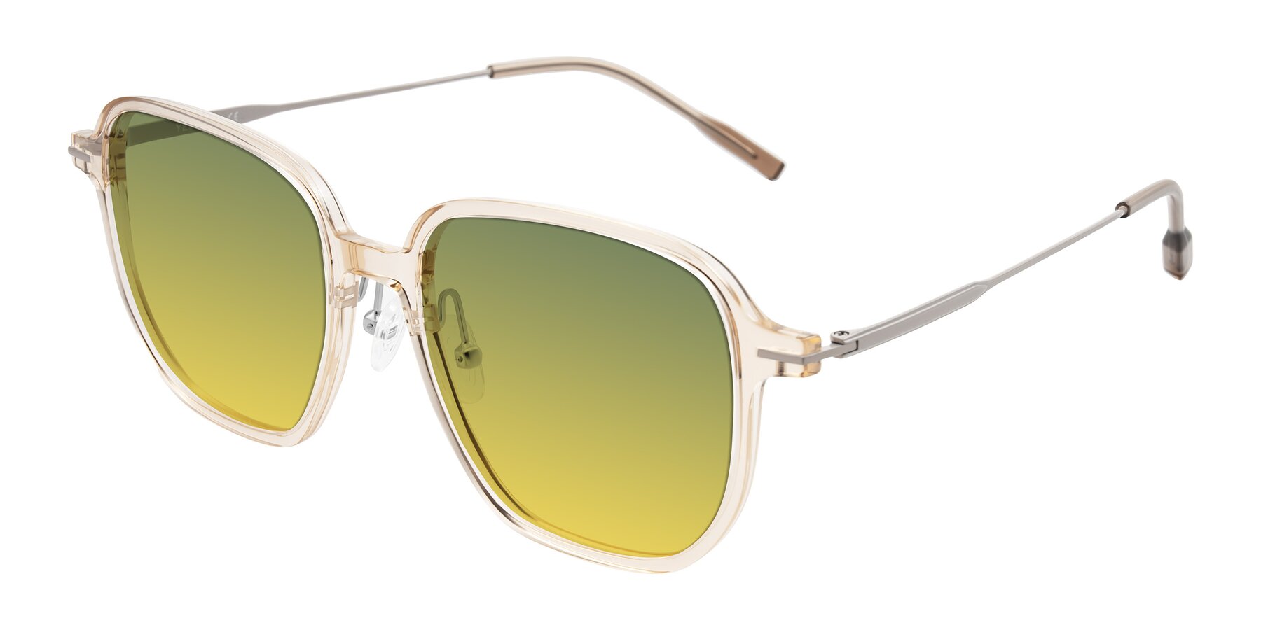Angle of Tulsah in Light Orange with Green / Yellow Gradient Lenses