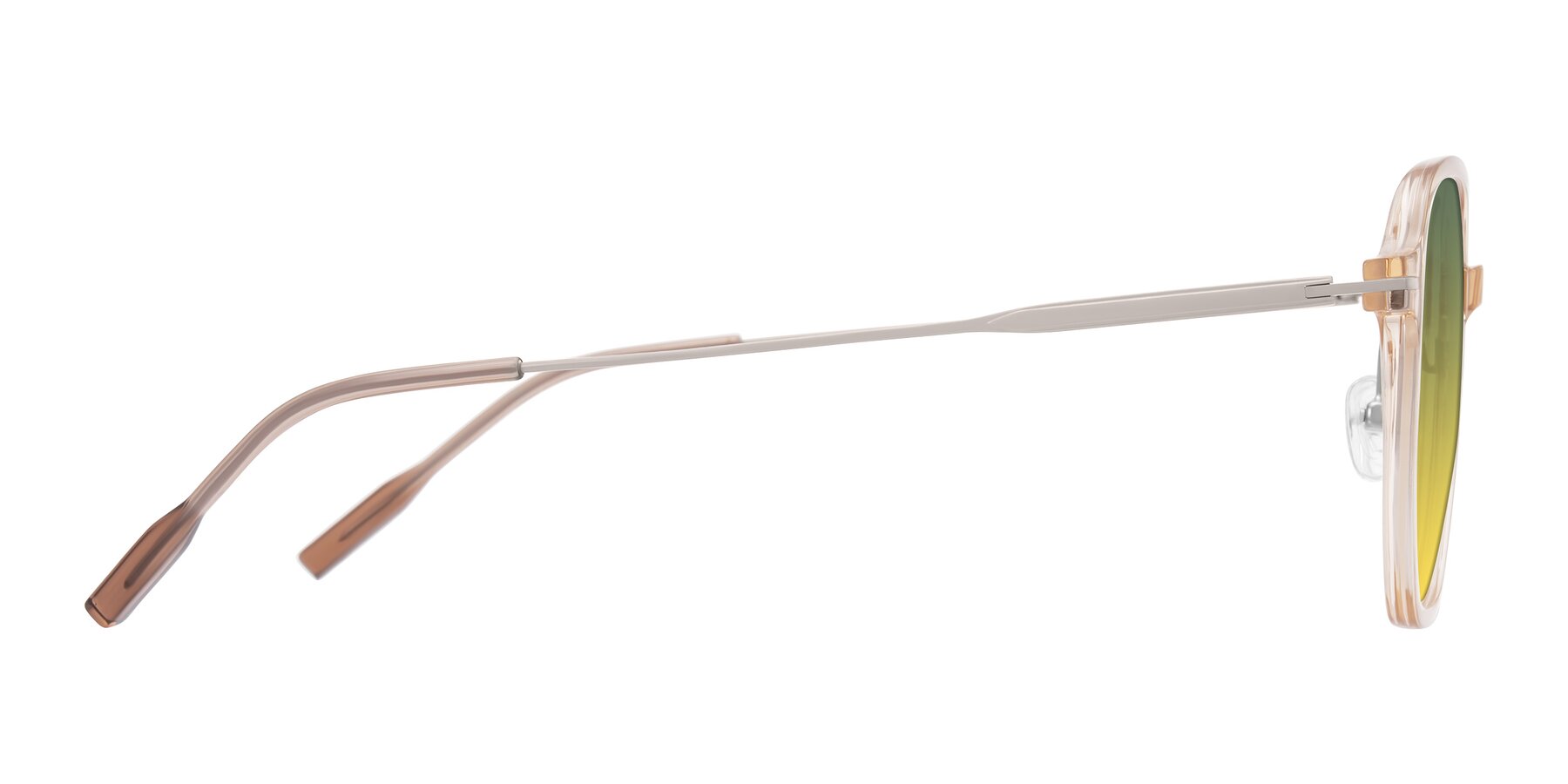 Side of Tulsah in Light Orange with Green / Yellow Gradient Lenses