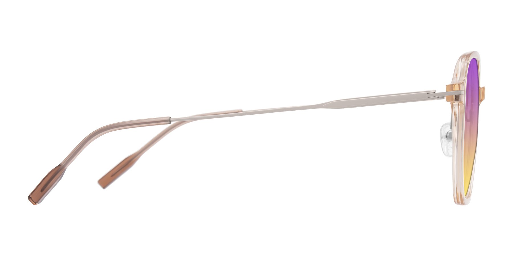 Side of Tulsah in Light Orange with Purple / Yellow Gradient Lenses