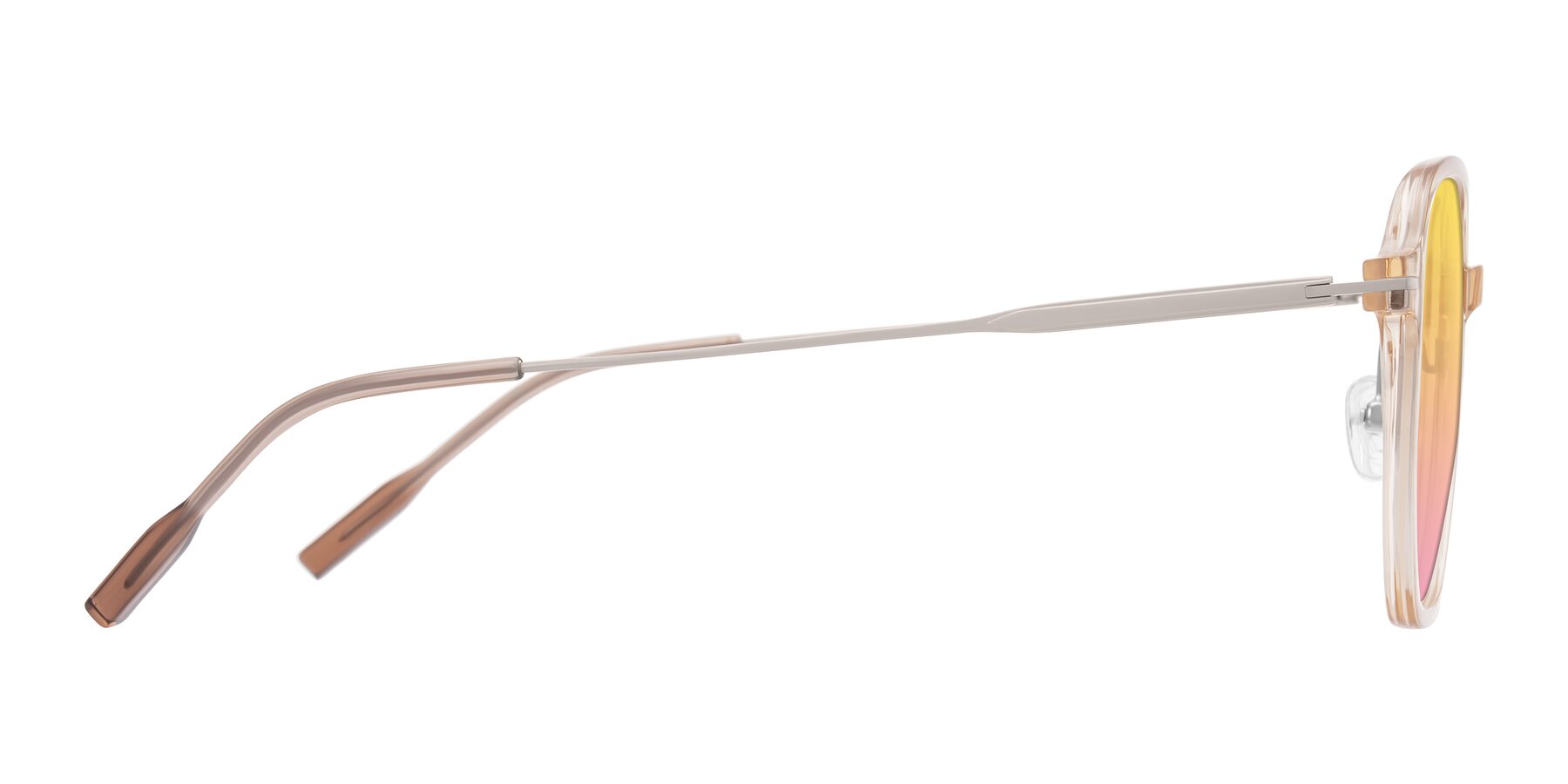 Side of Tulsah in Light Orange with Yellow / Pink Gradient Lenses