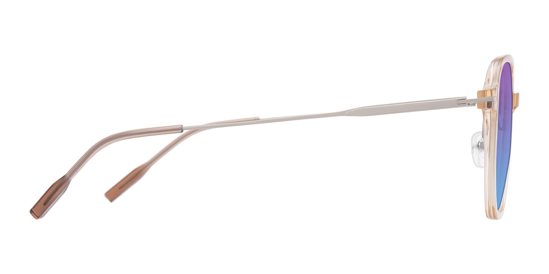 Side of Tulsah in Light Orange with Purple / Blue Gradient Lenses