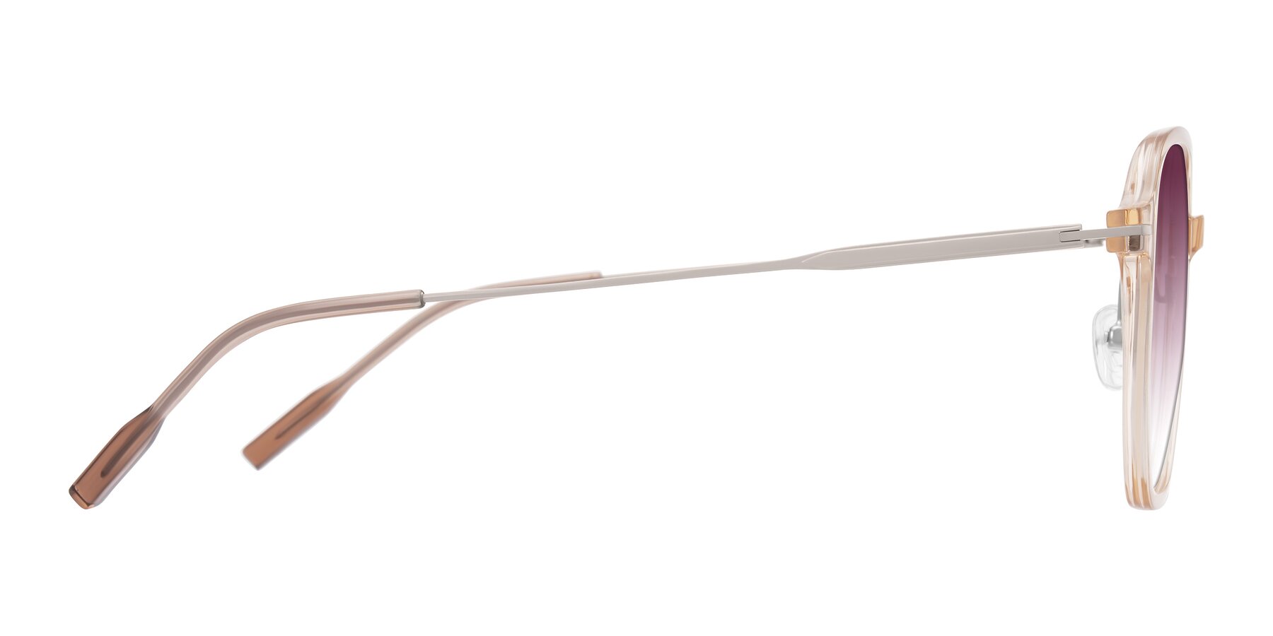 Side of Tulsah in Light Orange with Wine Gradient Lenses