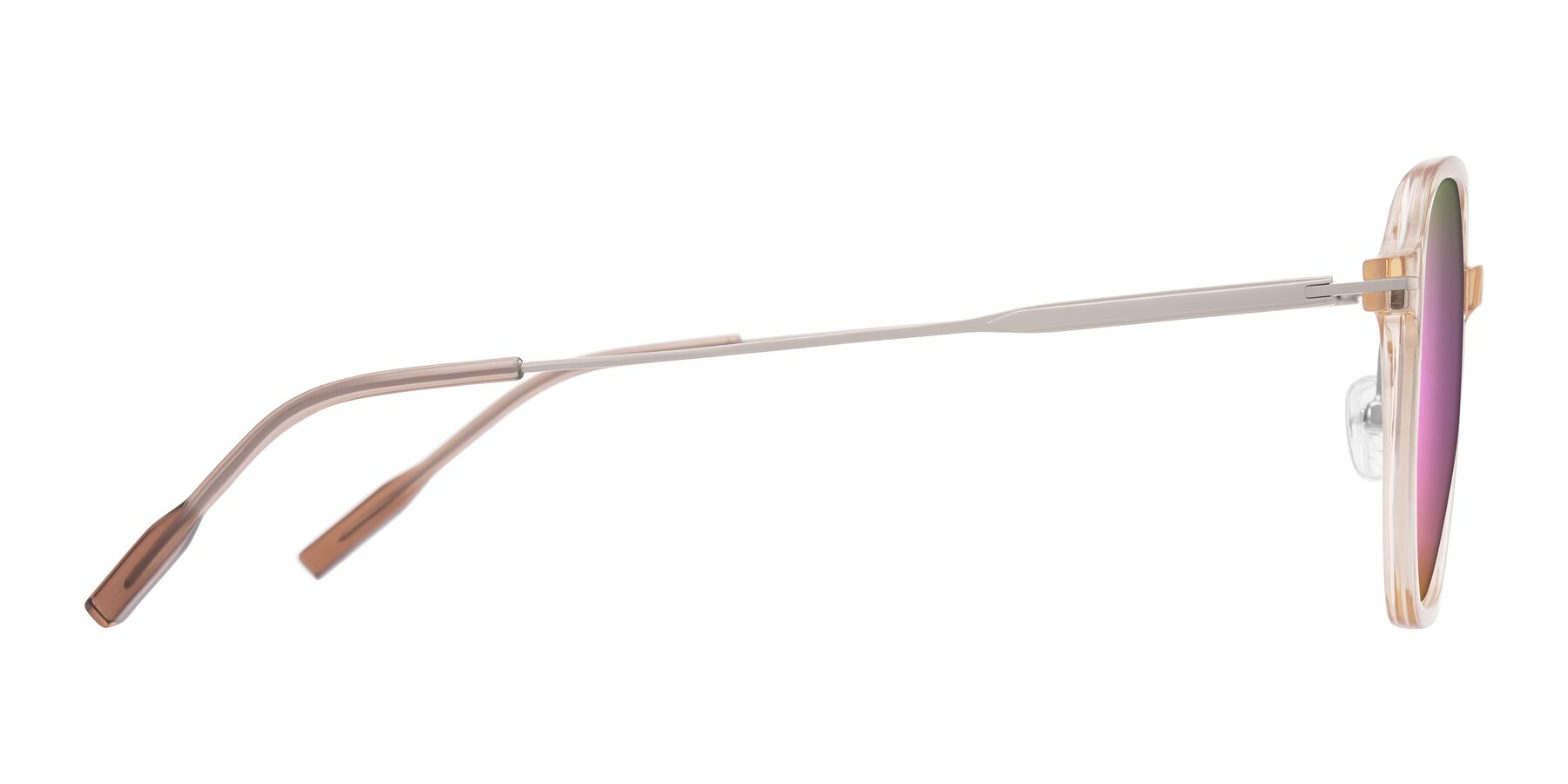Side of Tulsah in Light Orange with Pink Mirrored Lenses