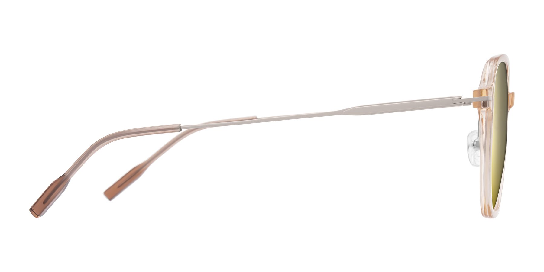 Side of Tulsah in Light Orange with Gold Mirrored Lenses