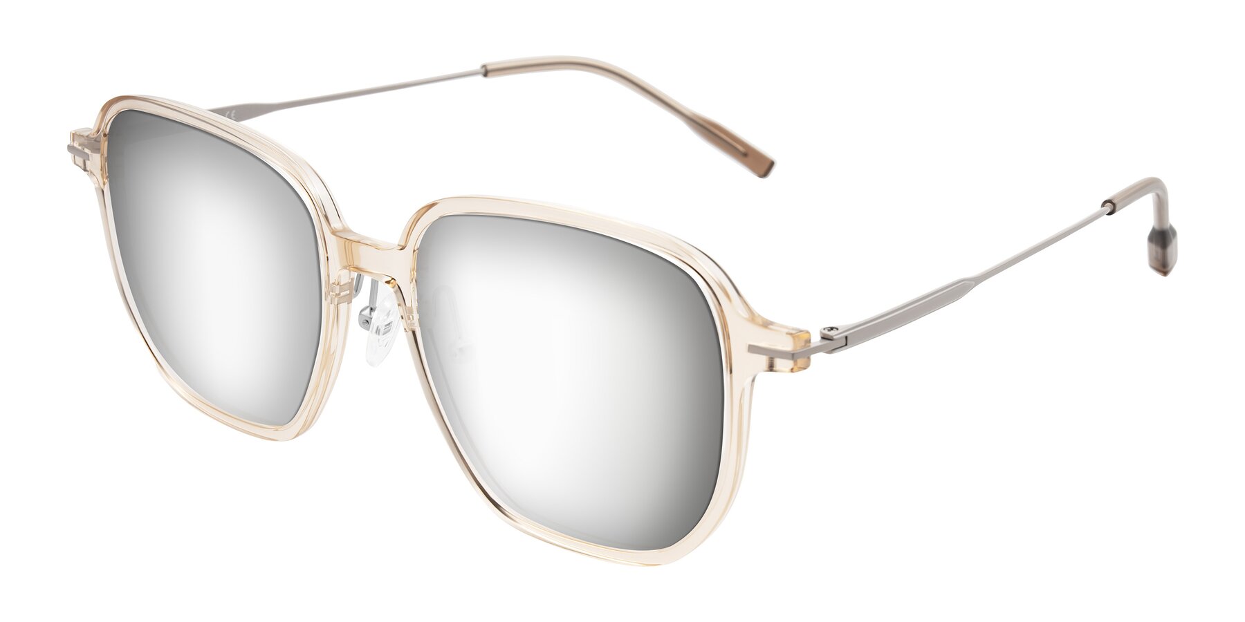 Angle of Tulsah in Light Orange with Silver Mirrored Lenses