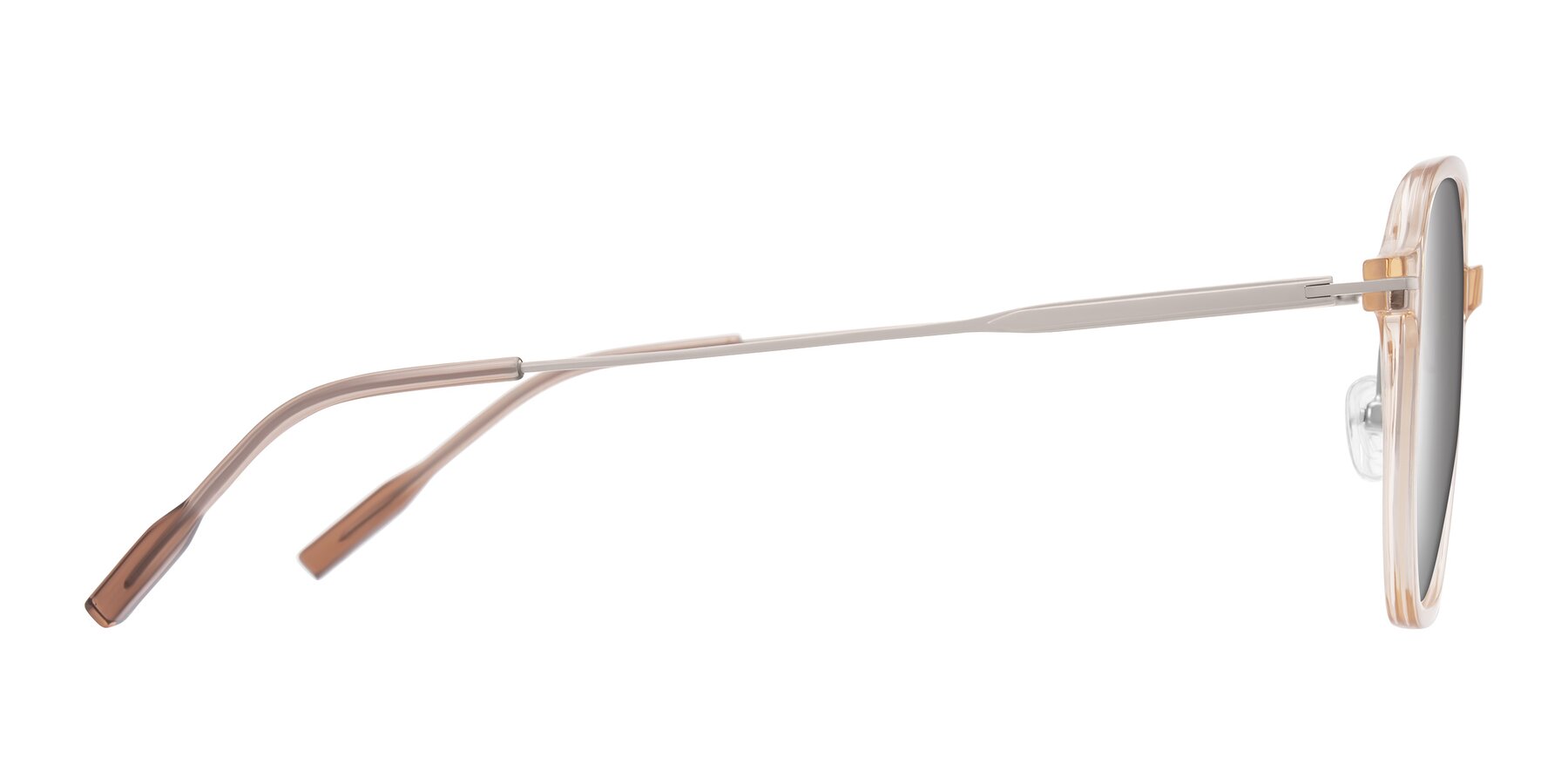 Side of Tulsah in Light Orange with Silver Mirrored Lenses