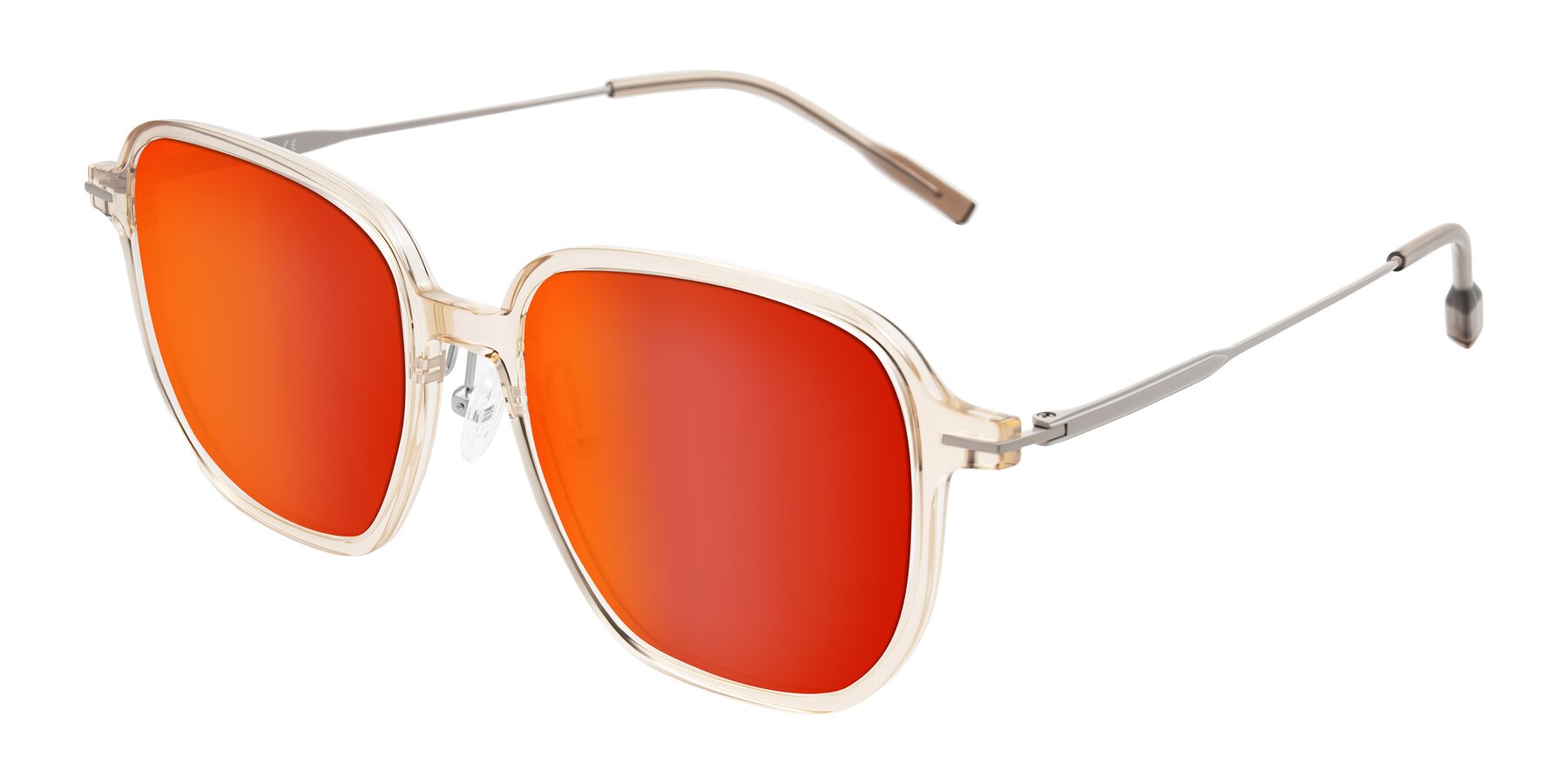 Angle of Tulsah in Light Orange with Red Gold Mirrored Lenses
