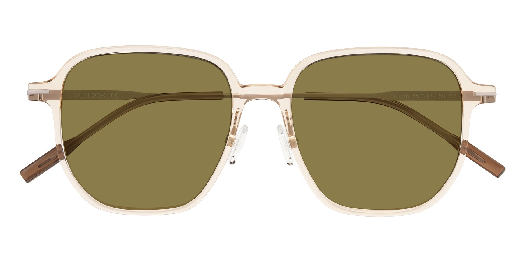 Folded Front of Tulsah in Light Orange with Brown Polarized Lenses