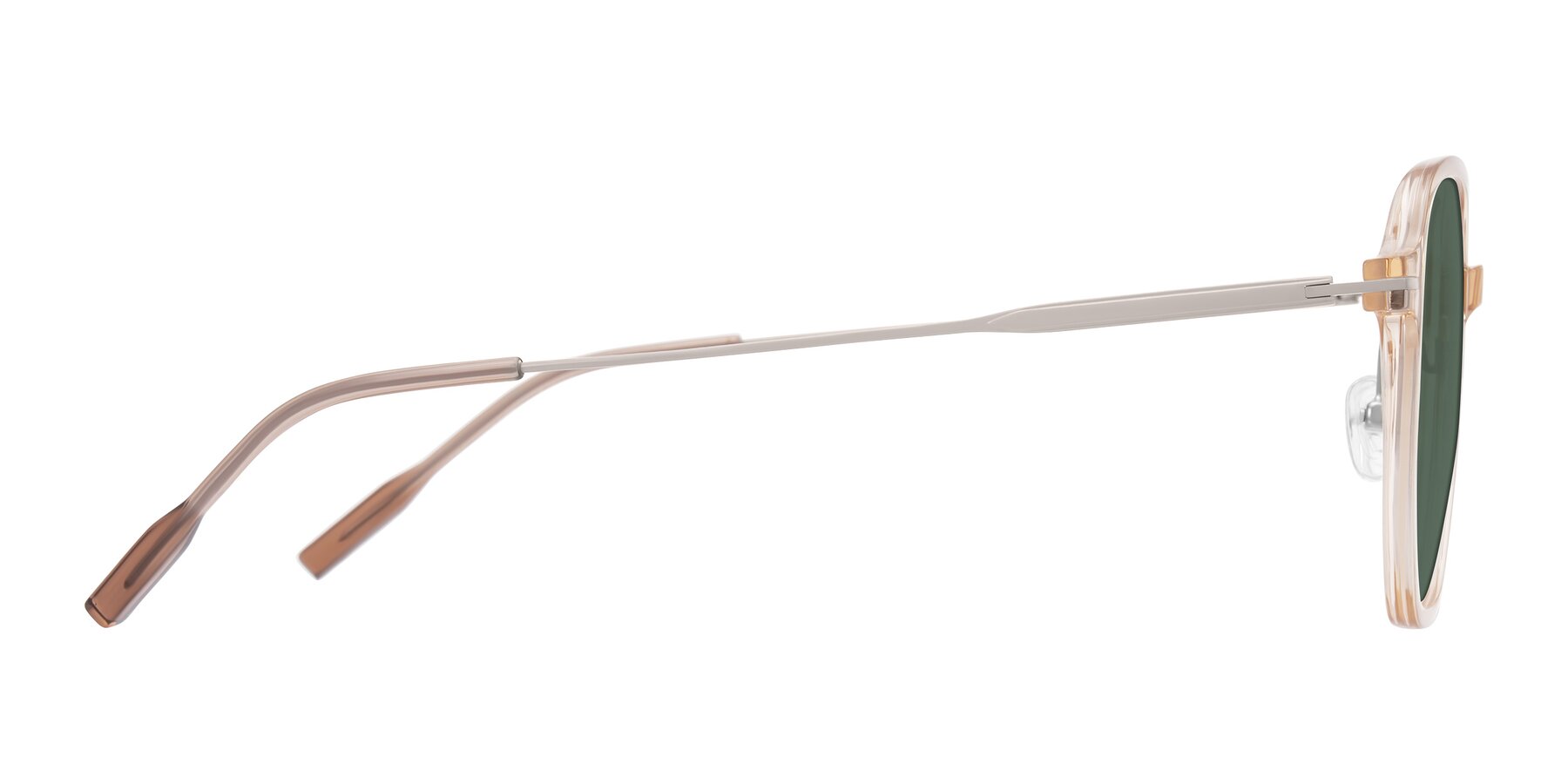 Side of Tulsah in Light Orange with Green Polarized Lenses