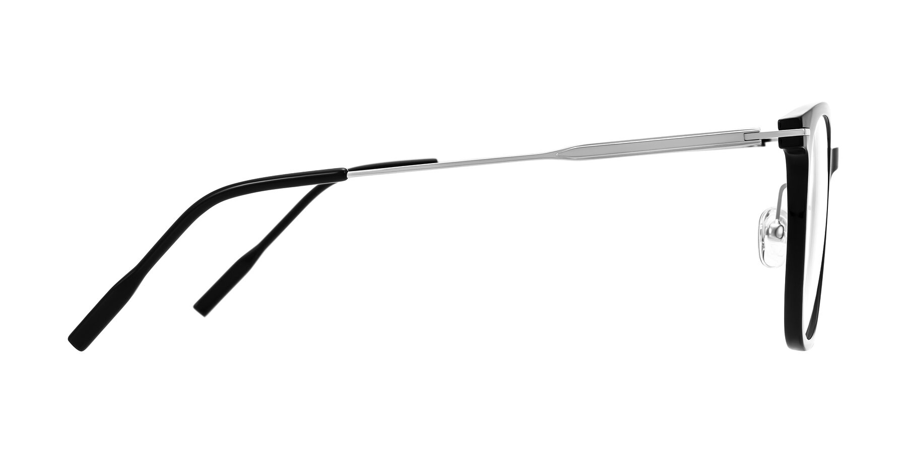 Side of Oonk in Black with Clear Eyeglass Lenses