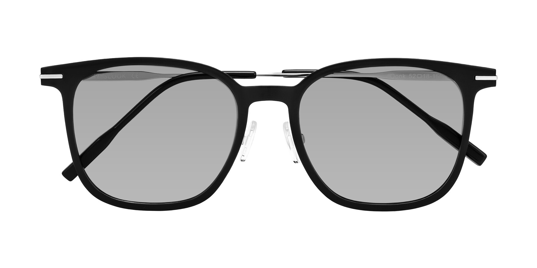 Folded Front of Oonk in Black with Light Gray Tinted Lenses