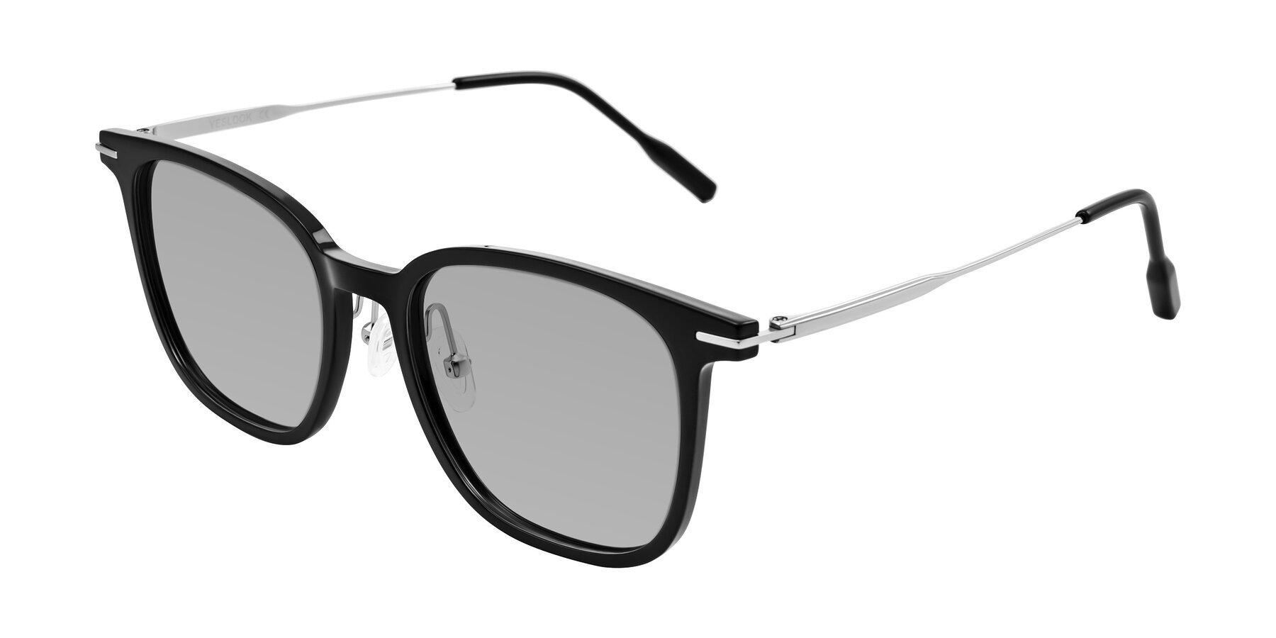 Angle of Oonk in Black with Light Gray Tinted Lenses