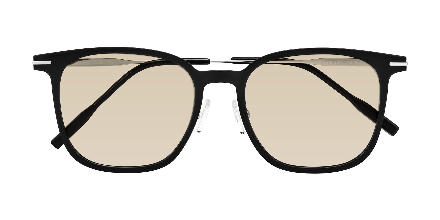 Folded Front of Oonk in Black with Light Brown Tinted Lenses
