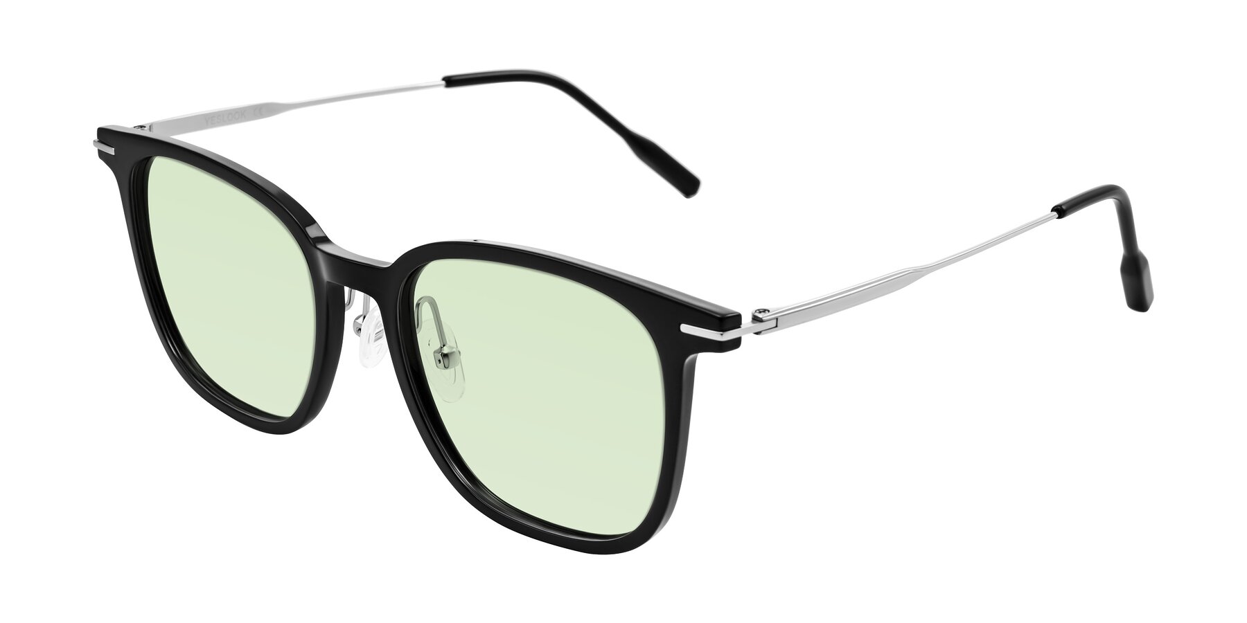 Angle of Oonk in Black with Light Green Tinted Lenses