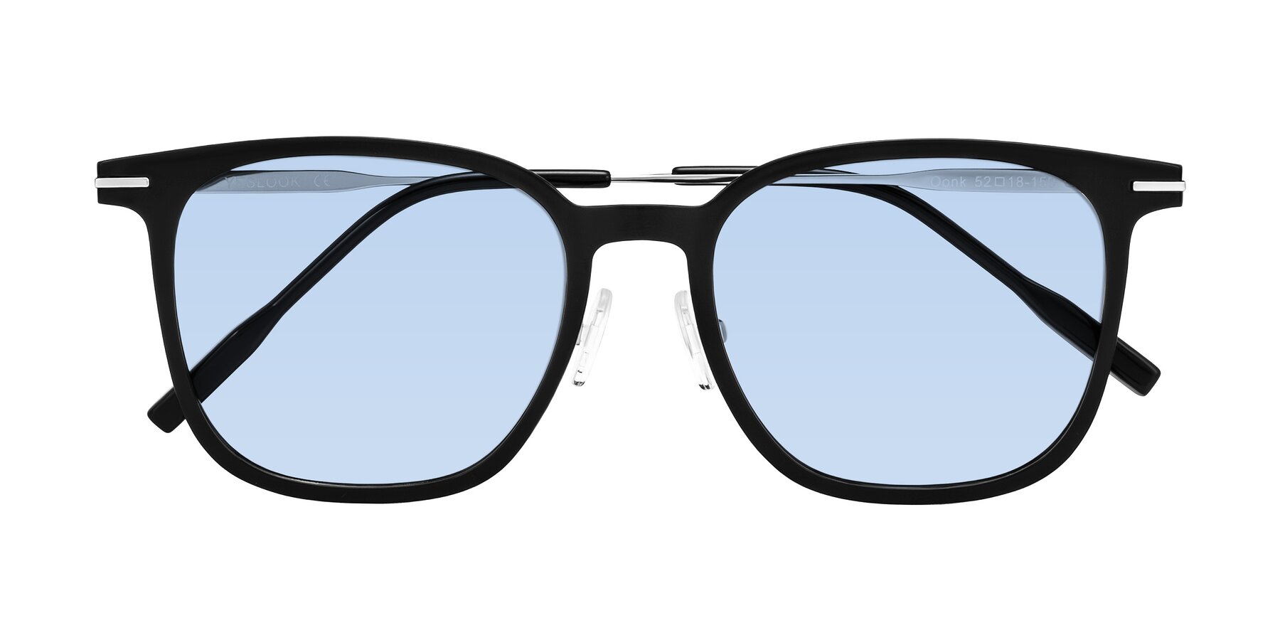 Folded Front of Oonk in Black with Light Blue Tinted Lenses