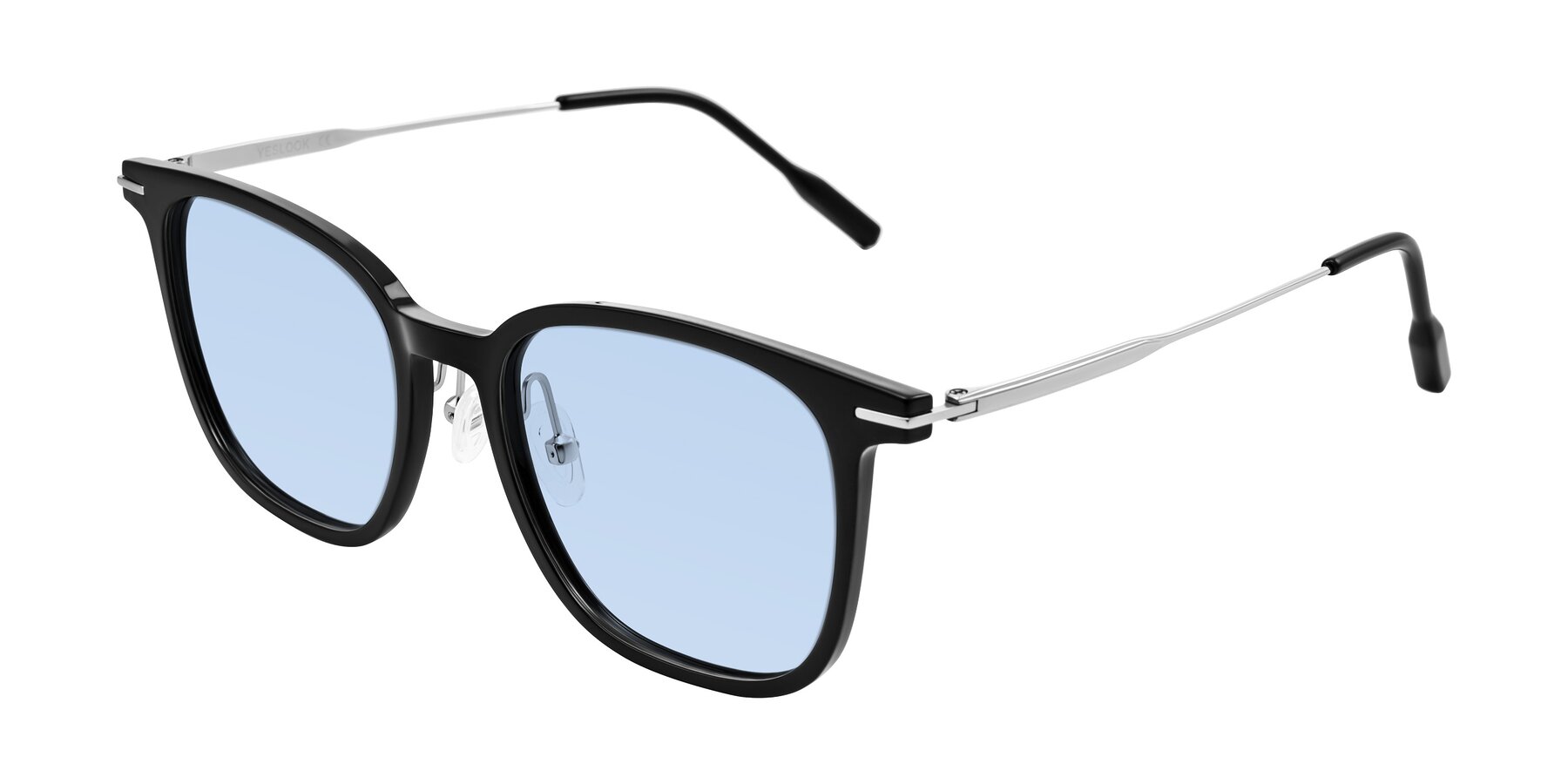 Angle of Oonk in Black with Light Blue Tinted Lenses