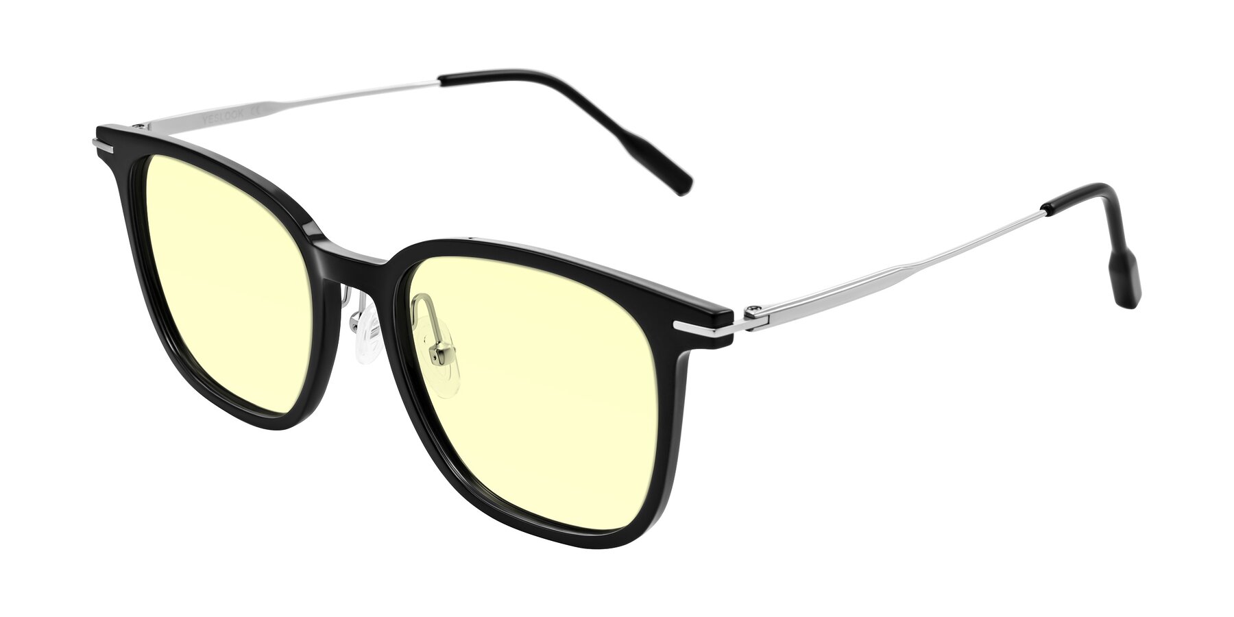 Angle of Oonk in Black with Light Yellow Tinted Lenses