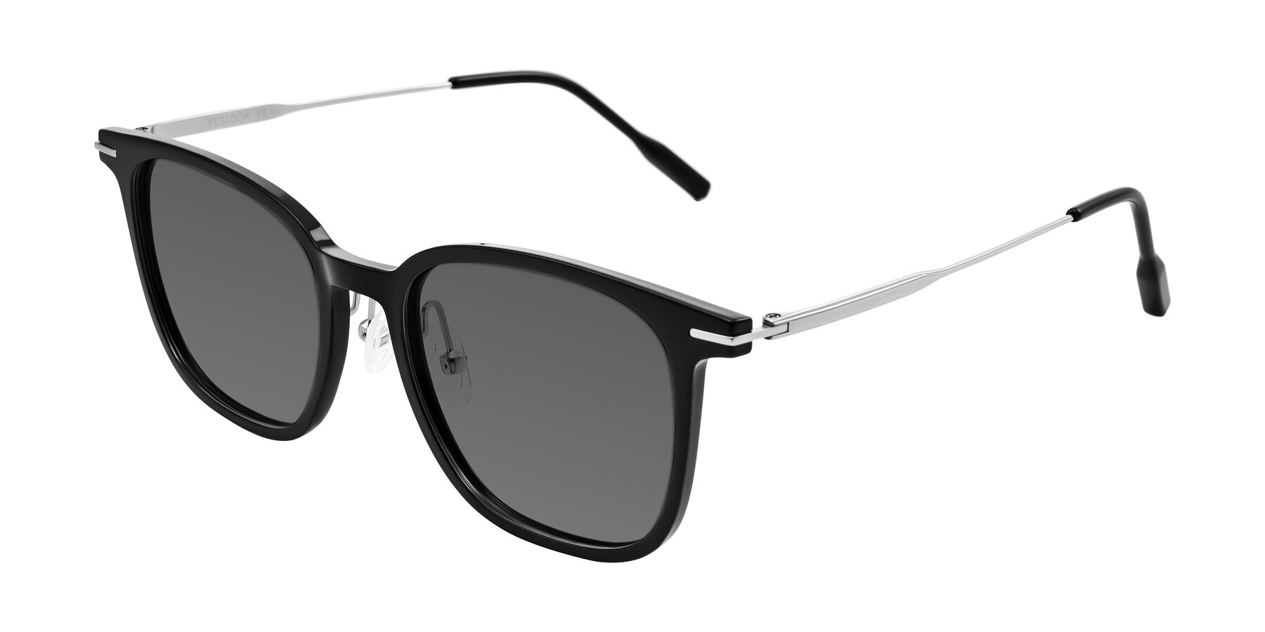 Angle of Oonk in Black with Medium Gray Tinted Lenses
