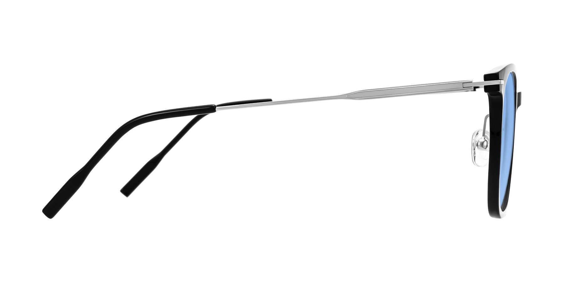 Side of Oonk in Black with Medium Blue Tinted Lenses