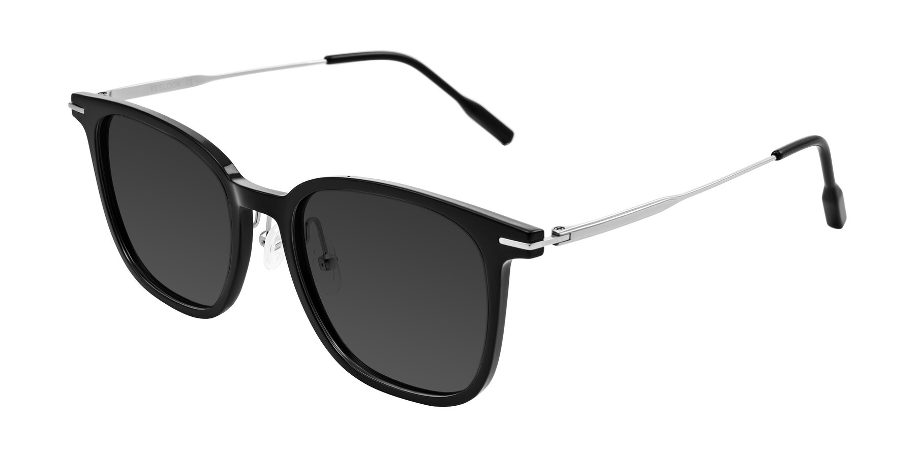 Angle of Oonk in Black with Gray Tinted Lenses