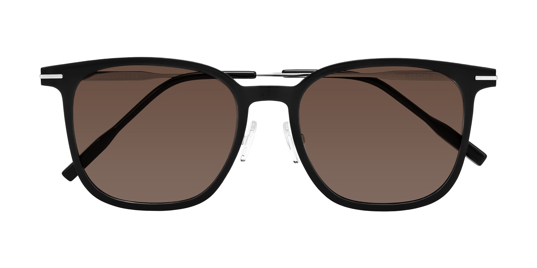 Folded Front of Oonk in Black with Brown Tinted Lenses