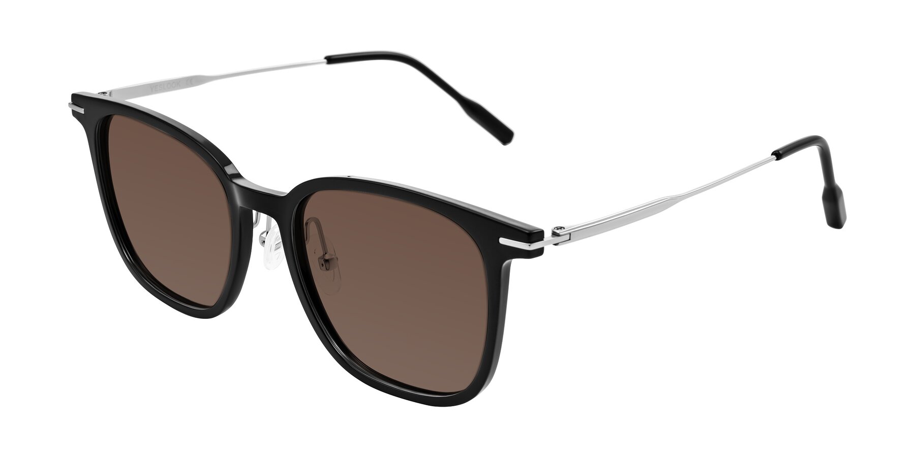 Angle of Oonk in Black with Brown Tinted Lenses