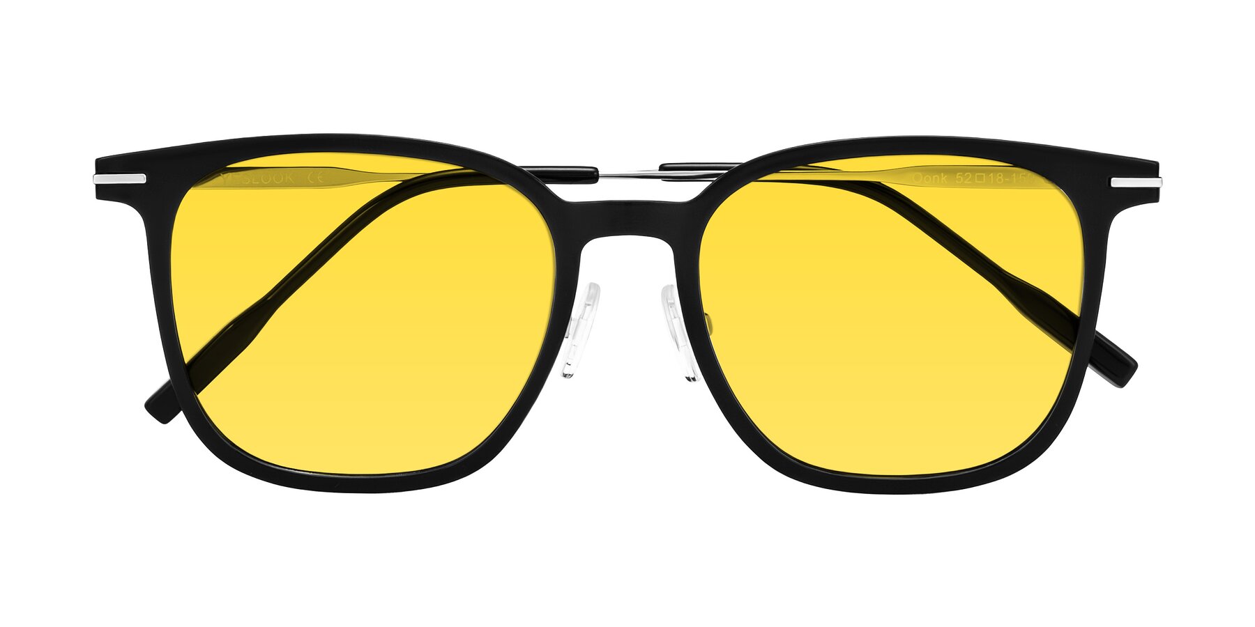 Folded Front of Oonk in Black with Yellow Tinted Lenses