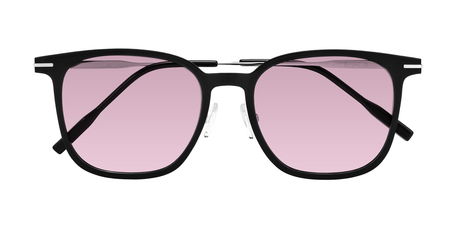 Folded Front of Oonk in Black with Light Wine Tinted Lenses