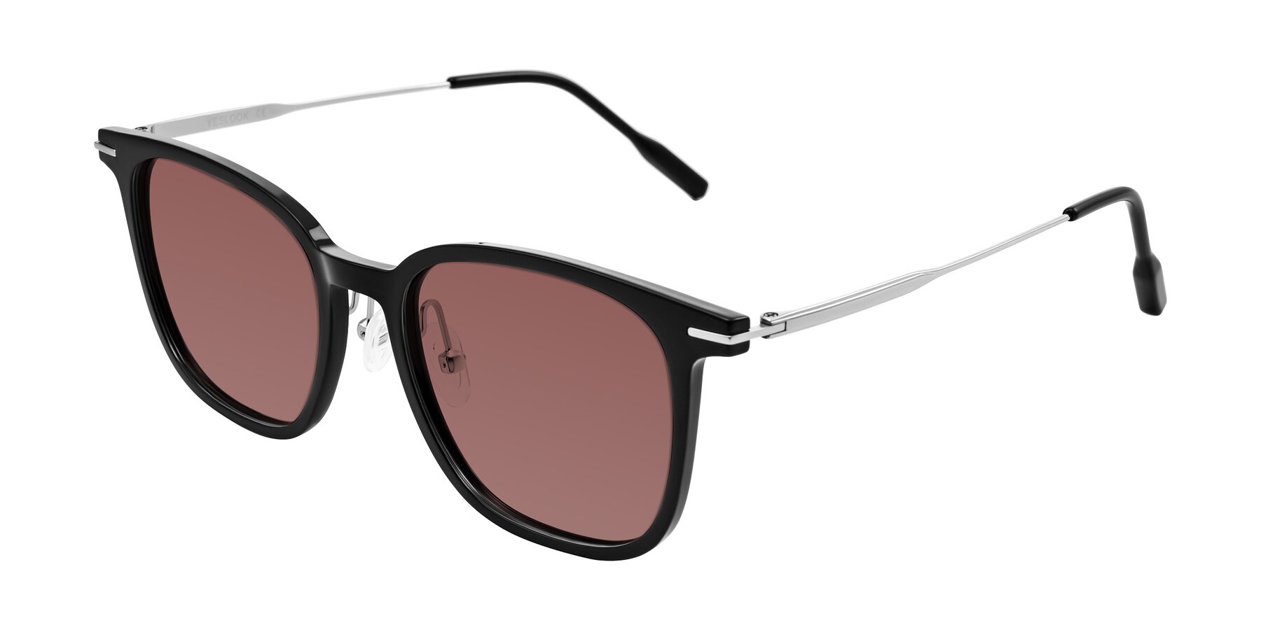 Angle of Oonk in Black with Garnet Tinted Lenses