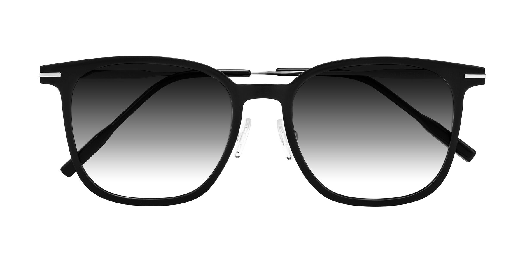 Folded Front of Oonk in Black with Gray Gradient Lenses