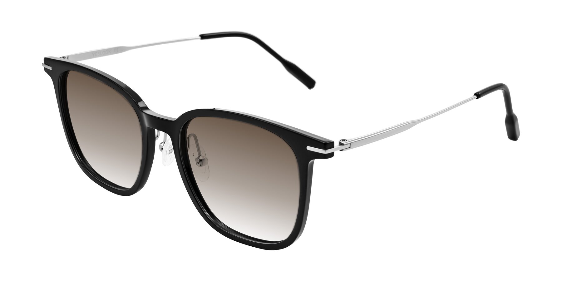 Angle of Oonk in Black with Brown Gradient Lenses