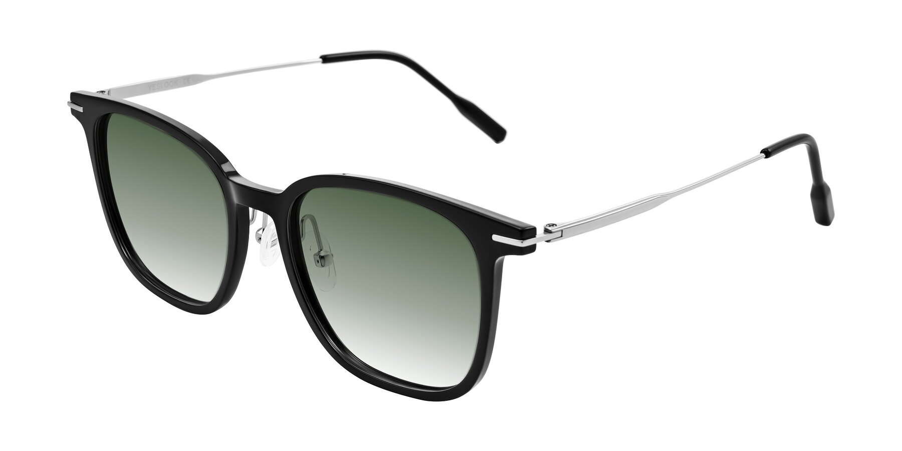 Angle of Oonk in Black with Green Gradient Lenses