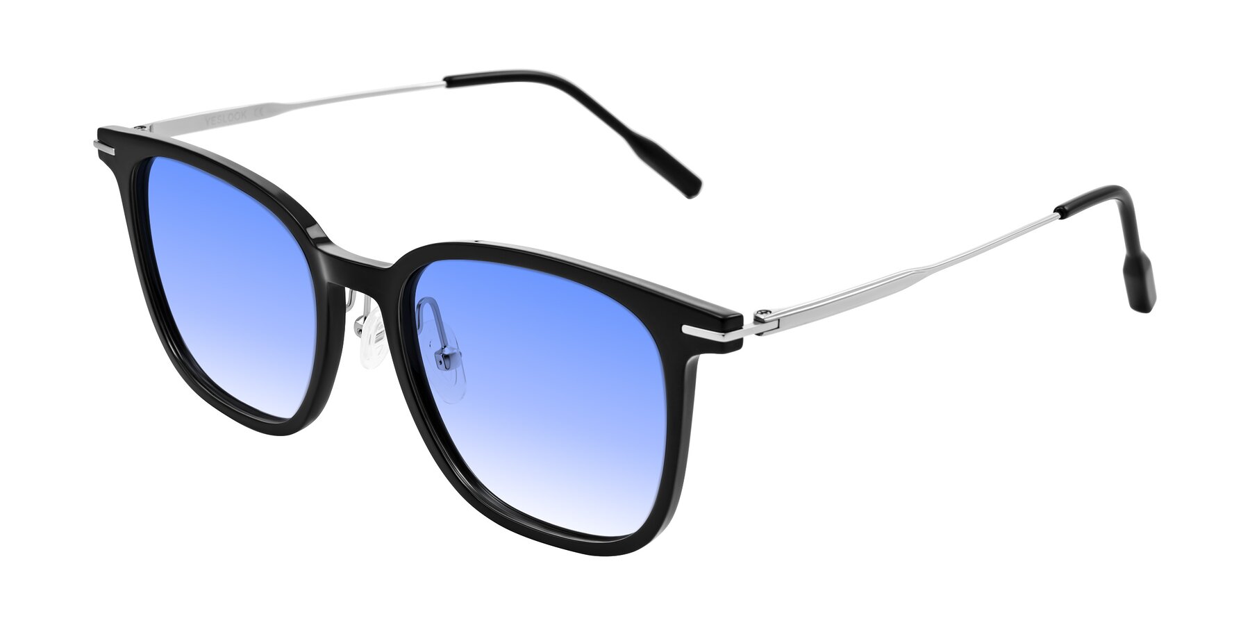 Angle of Oonk in Black with Blue Gradient Lenses