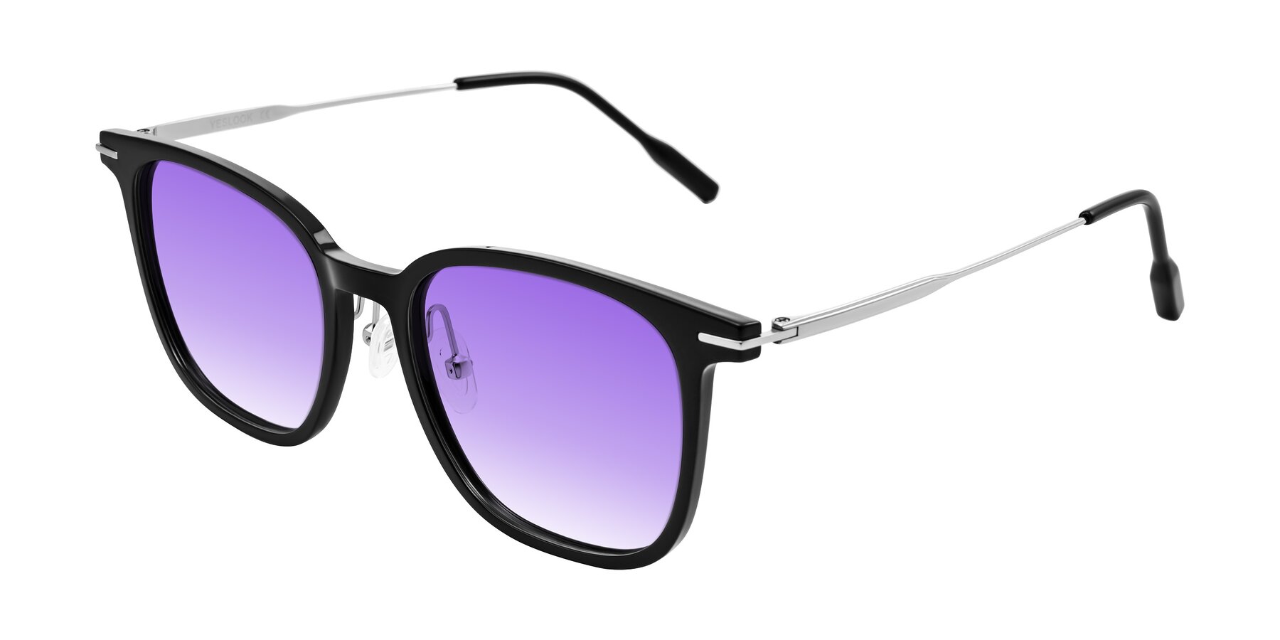 Angle of Oonk in Black with Purple Gradient Lenses