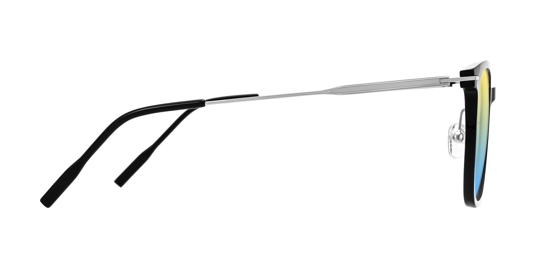 Side of Oonk in Black with Yellow / Blue Gradient Lenses