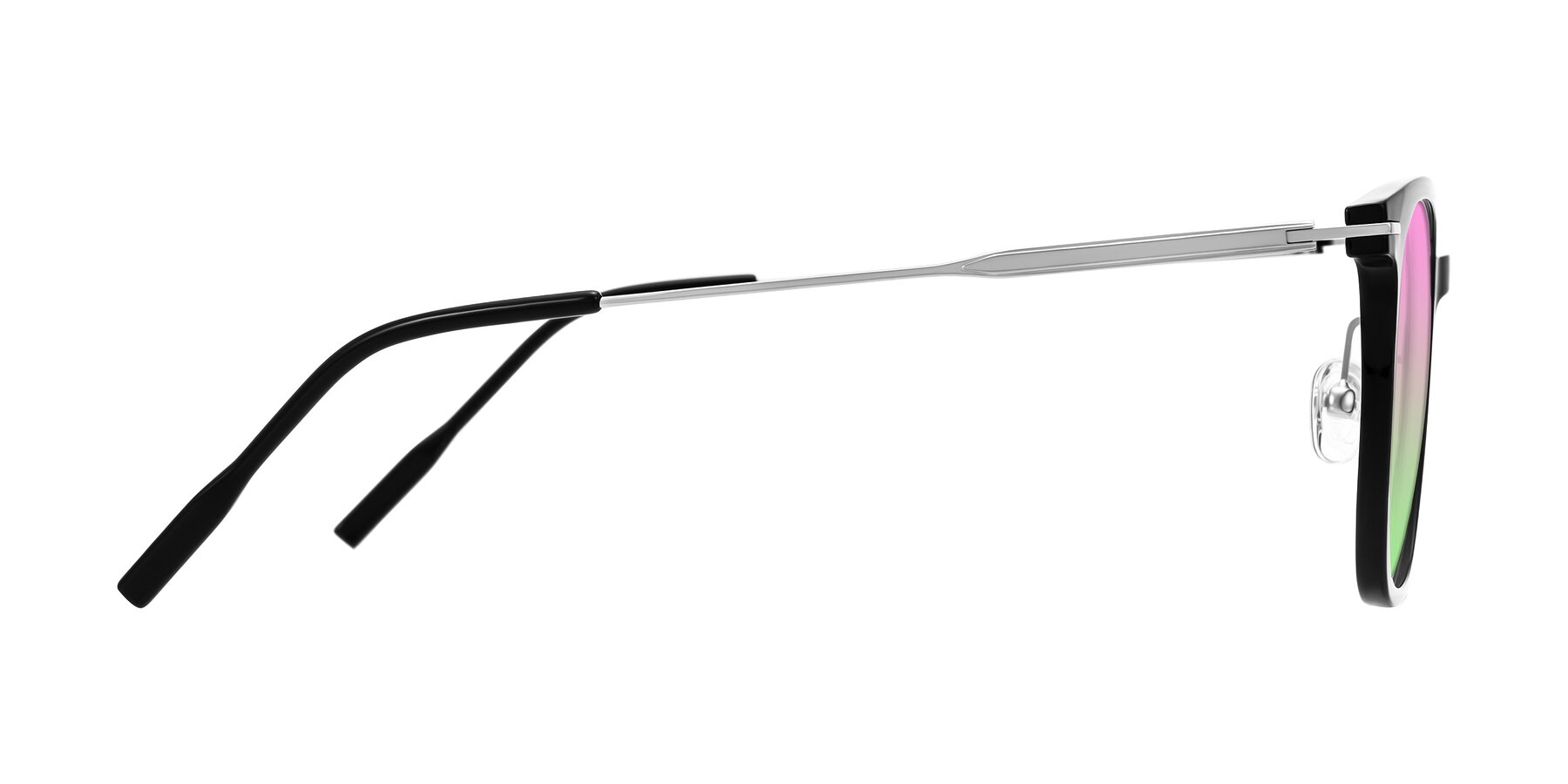 Side of Oonk in Black with Pink / Green Gradient Lenses