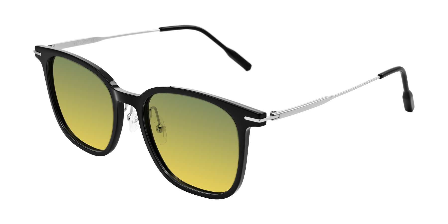 Angle of Oonk in Black with Green / Yellow Gradient Lenses