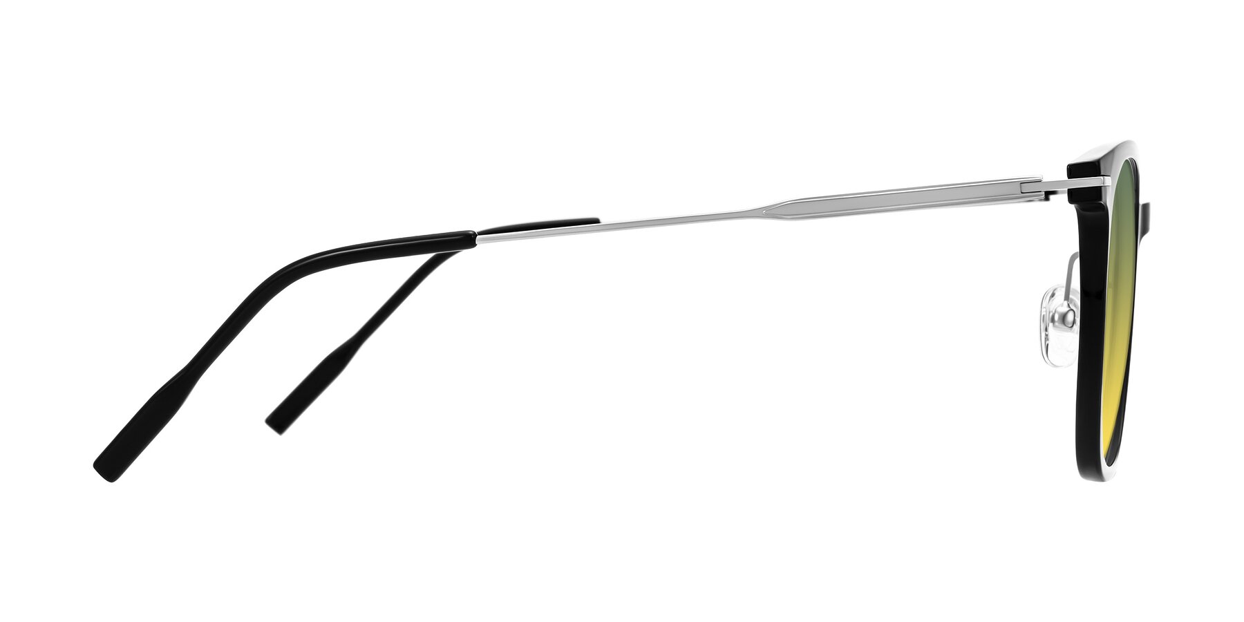 Side of Oonk in Black with Green / Yellow Gradient Lenses