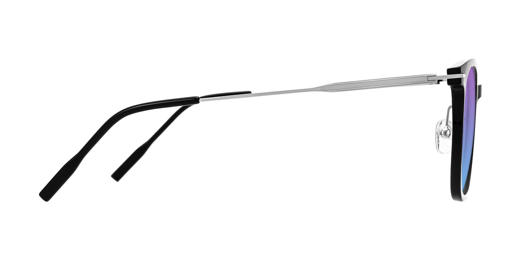 Side of Oonk in Black with Purple / Blue Gradient Lenses
