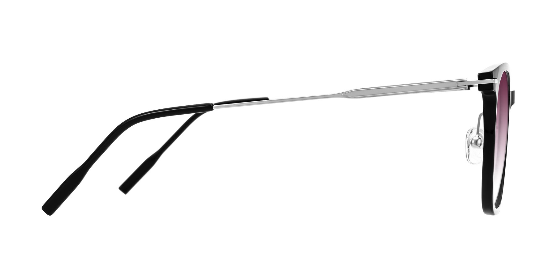 Side of Oonk in Black with Wine Gradient Lenses