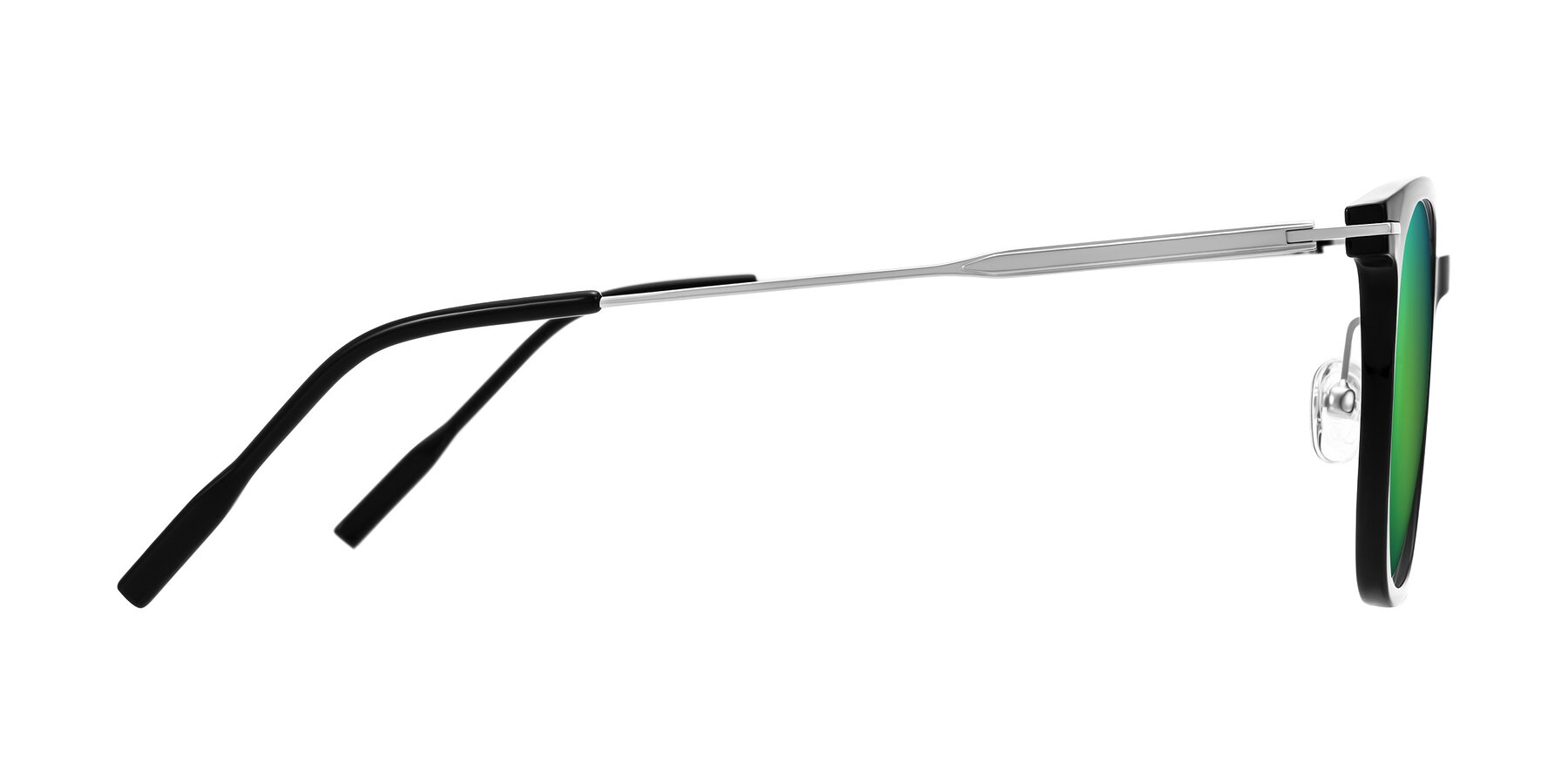 Side of Oonk in Black with Green Mirrored Lenses