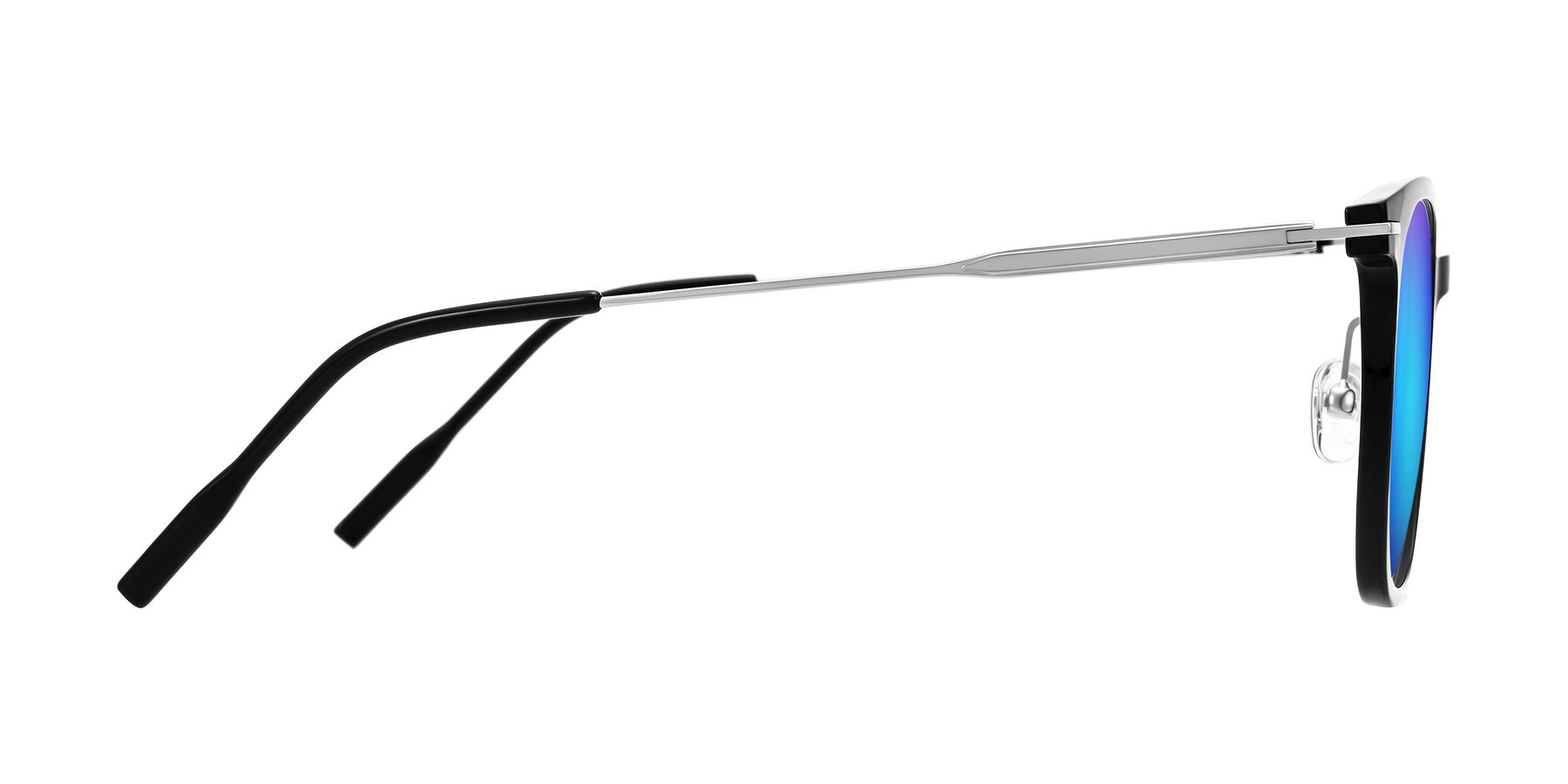 Side of Oonk in Black with Blue Mirrored Lenses