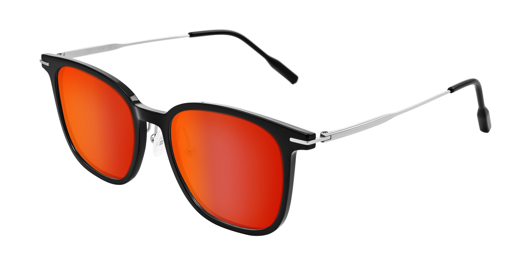 Angle of Oonk in Black with Red Gold Mirrored Lenses
