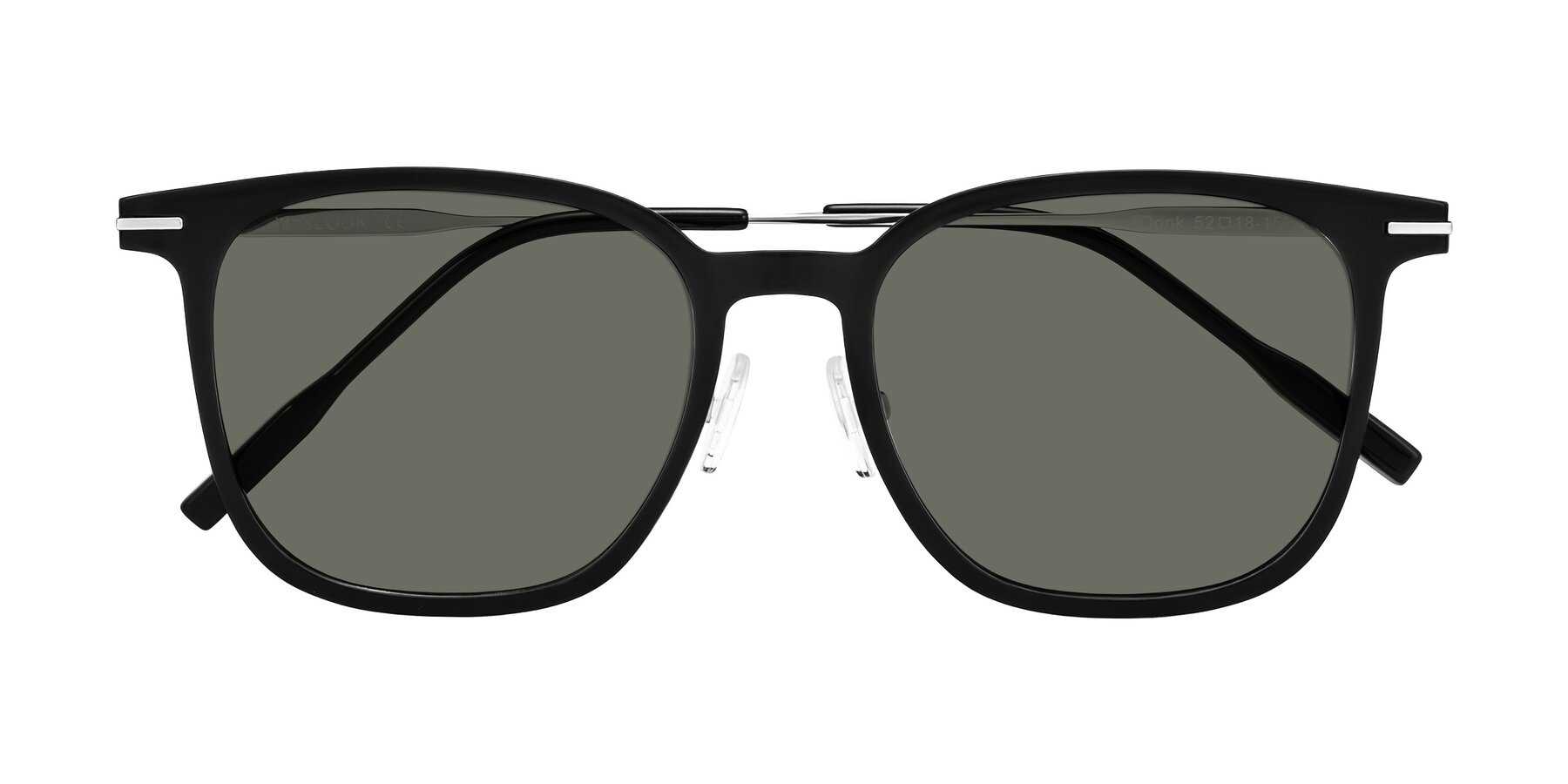 Folded Front of Oonk in Black with Gray Polarized Lenses