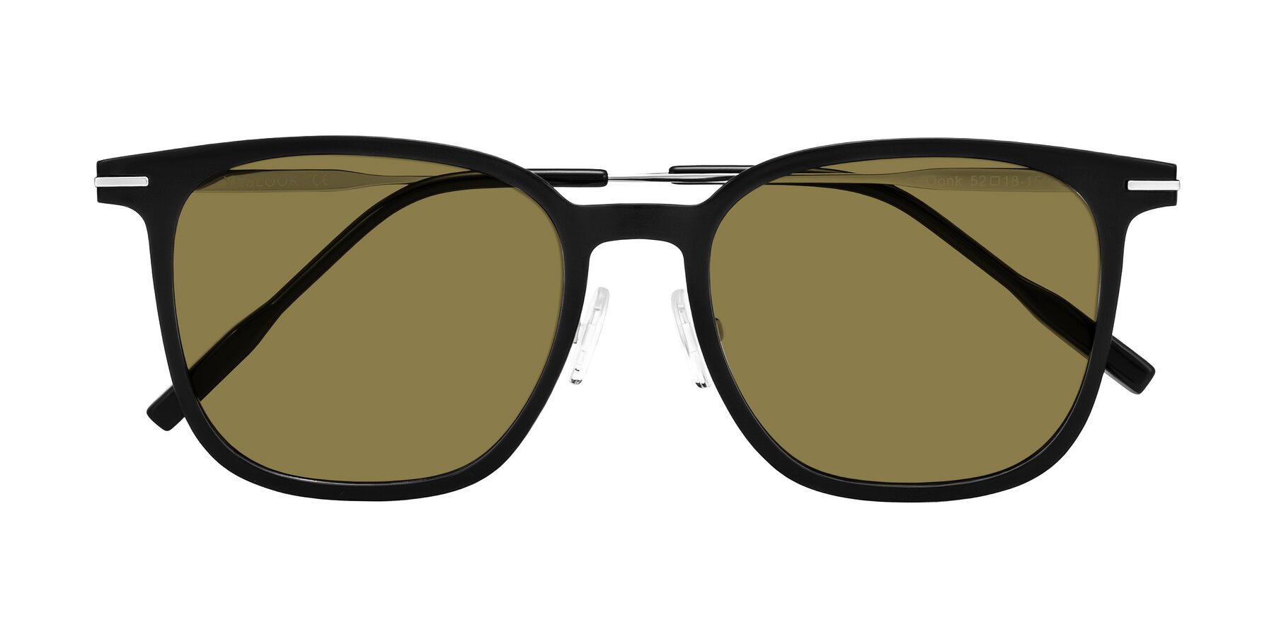 Folded Front of Oonk in Black with Brown Polarized Lenses