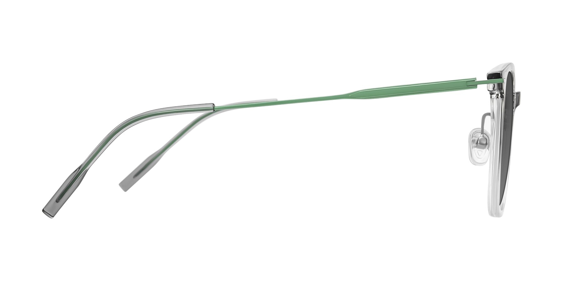 Side of Oonk in Gradient Light Gray/Clear with Medium Gray Tinted Lenses