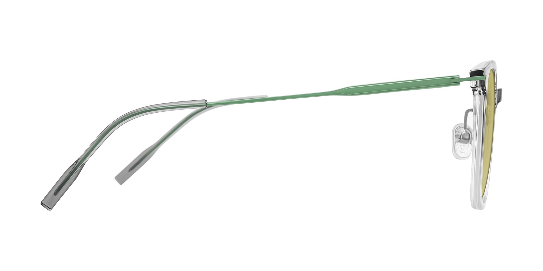 Side of Oonk in Gradient Light Gray/Clear with Medium Champagne Tinted Lenses